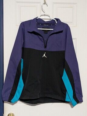 Jordan Mesh-Lined Pullover Jacket - Purple & Black